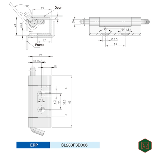 BẢN LỀ CL283-8 - SHENGJIU