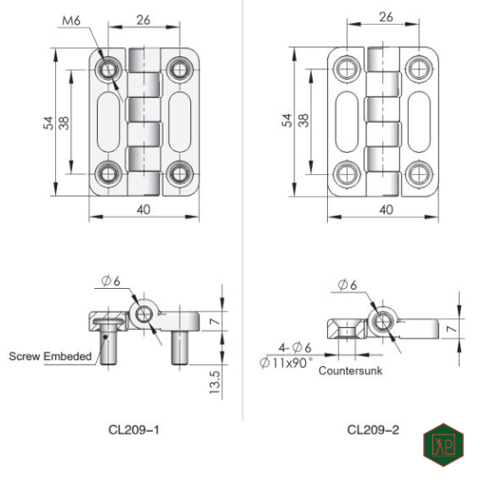BẢN LỀ CL209-1 - SHENGJIU