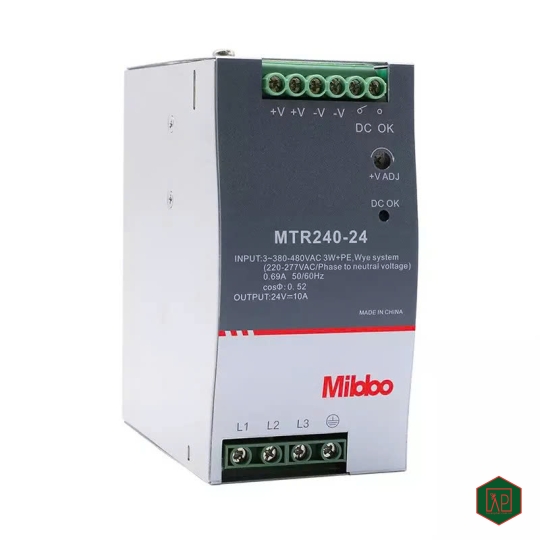 Bộ nguồn DIN-rail đầu vào 3 pha 380VAC dòng MTR- MIBBO 