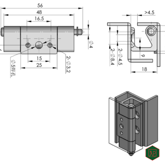 BẢN LỀ INOX CL237-2 - SHENGJIU