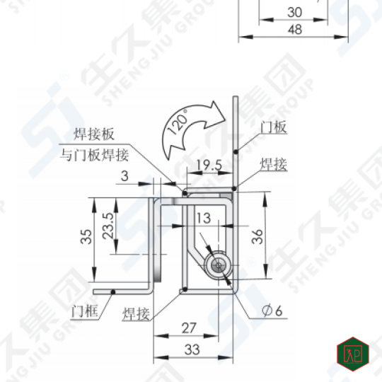 BẢN LỀ CL244 - SHENGJIU 