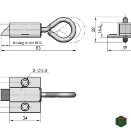 Móc chuyển đổi DK634 (Toggle and hook DK634) - SHENGJIU