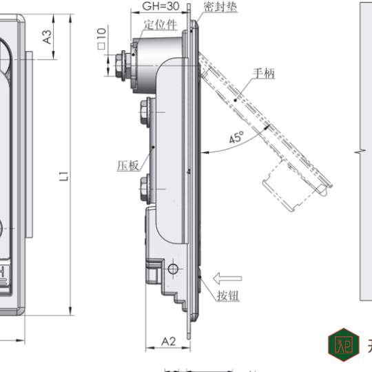 KHÓA TỦ ĐIỆN MS712-F-P-GJ- SHENGJIU