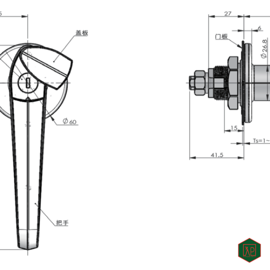 KHÓA TỦ ĐIỆN INOX MS807-3B- SHENGJIU