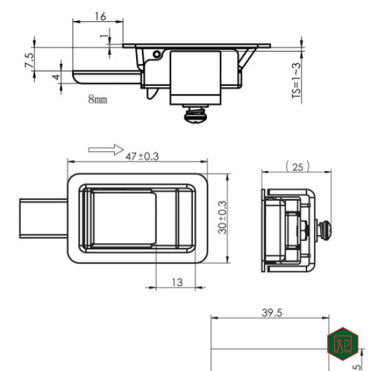 KHÓA TỦ ĐIỆN MS866-18 - SHENGJIU  