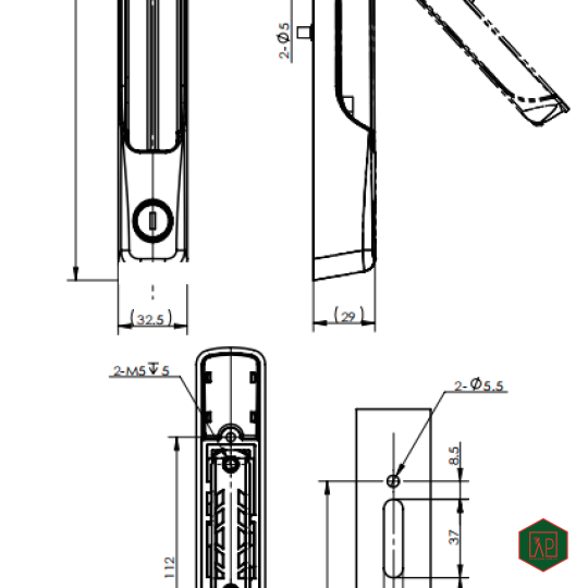 KHÓA TỦ ĐIỆN MS867-14- SHENGJIU