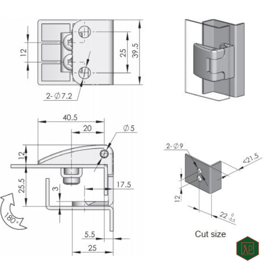 BẢN LỀ CL202-2 - SHENGJIU