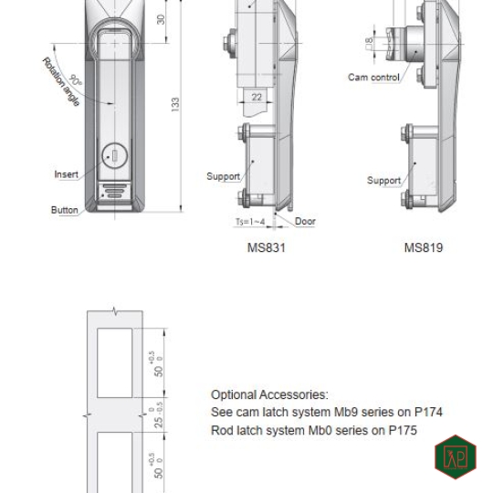 KHÓA TỦ ĐIỆN MS819-1 - SHENGJIU 