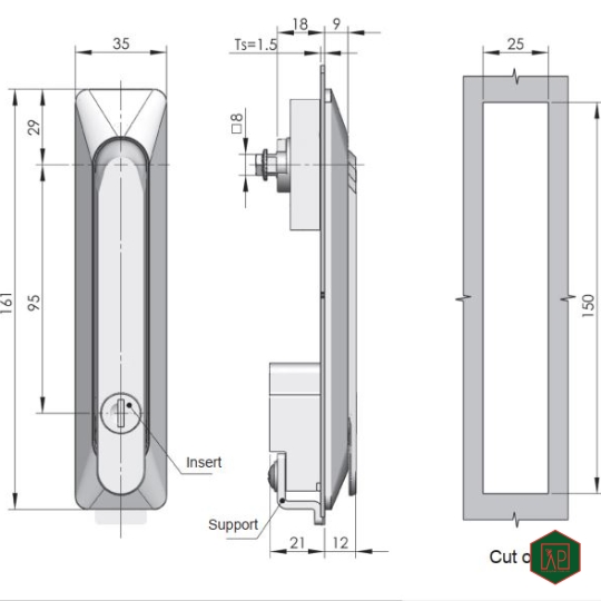 KHÓA TỦ ĐIỆN MS861-3 - SHENGJIU