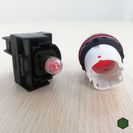 ĐÈN BÁO MÀU ĐỎ 24VDC PHI 22 