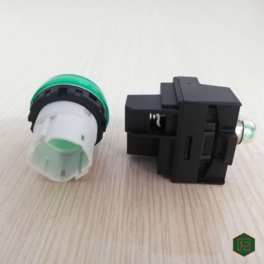 ĐÈN BÁO MÀU XANH LÁ 220VAC PHI 22 