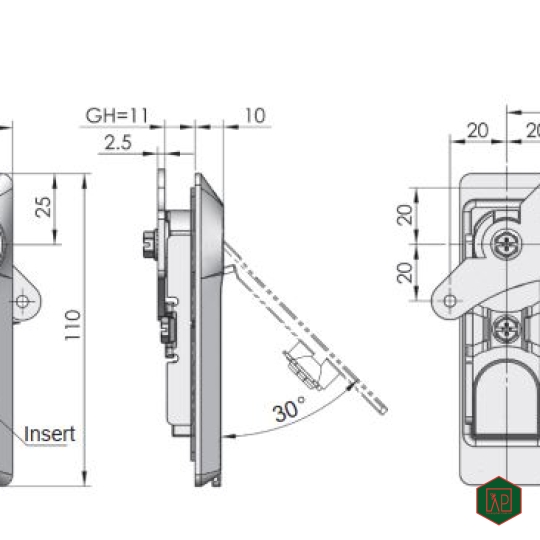 KHÓA TỦ ĐIỆN MS723-2 - SHENGJIU