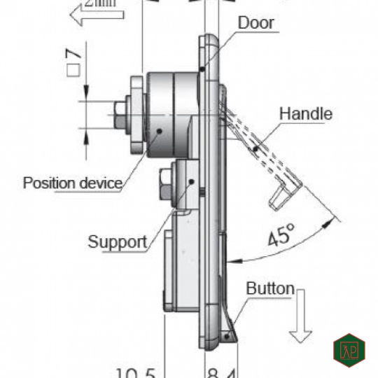KHÓA TỦ ĐIỆN MS738 - SHENGJIU 