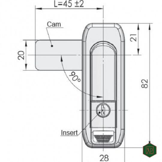 KHÓA TỦ ĐIỆN MS738 - SHENGJIU 