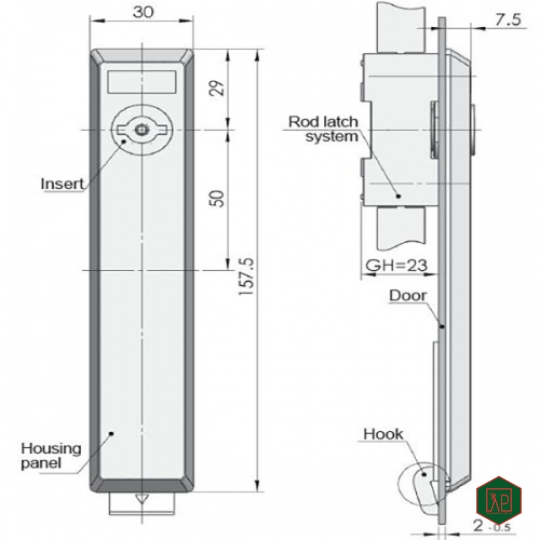 SHENGJIU KHÓA TỦ ĐIỆN MS875-1- SHENGJIU