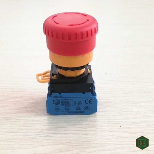NÚT DỪNG KHẨN MÀU ĐỎ TỰ GIỮ Ø22 2NO 24VDC 240VAC