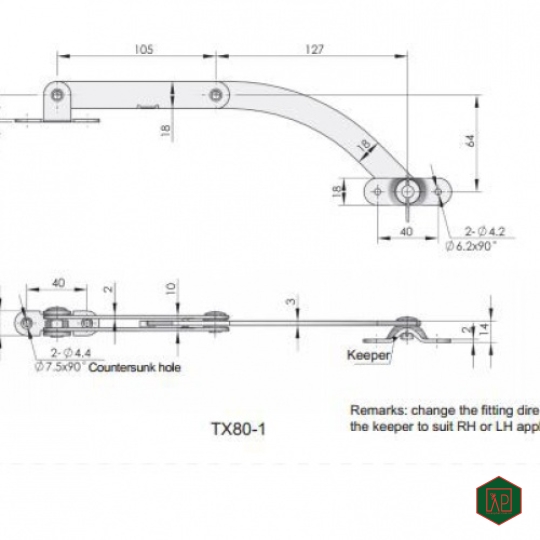 TAY HÃM CỬA TX80-1-SHENGJIU