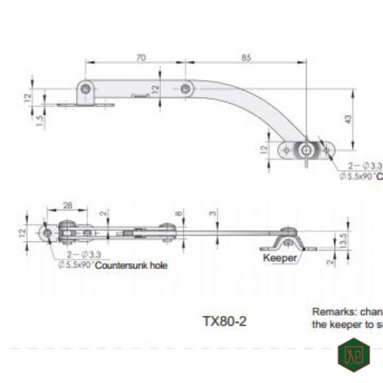 TAY HÃM CỬA TX80-2- SHENGJIU